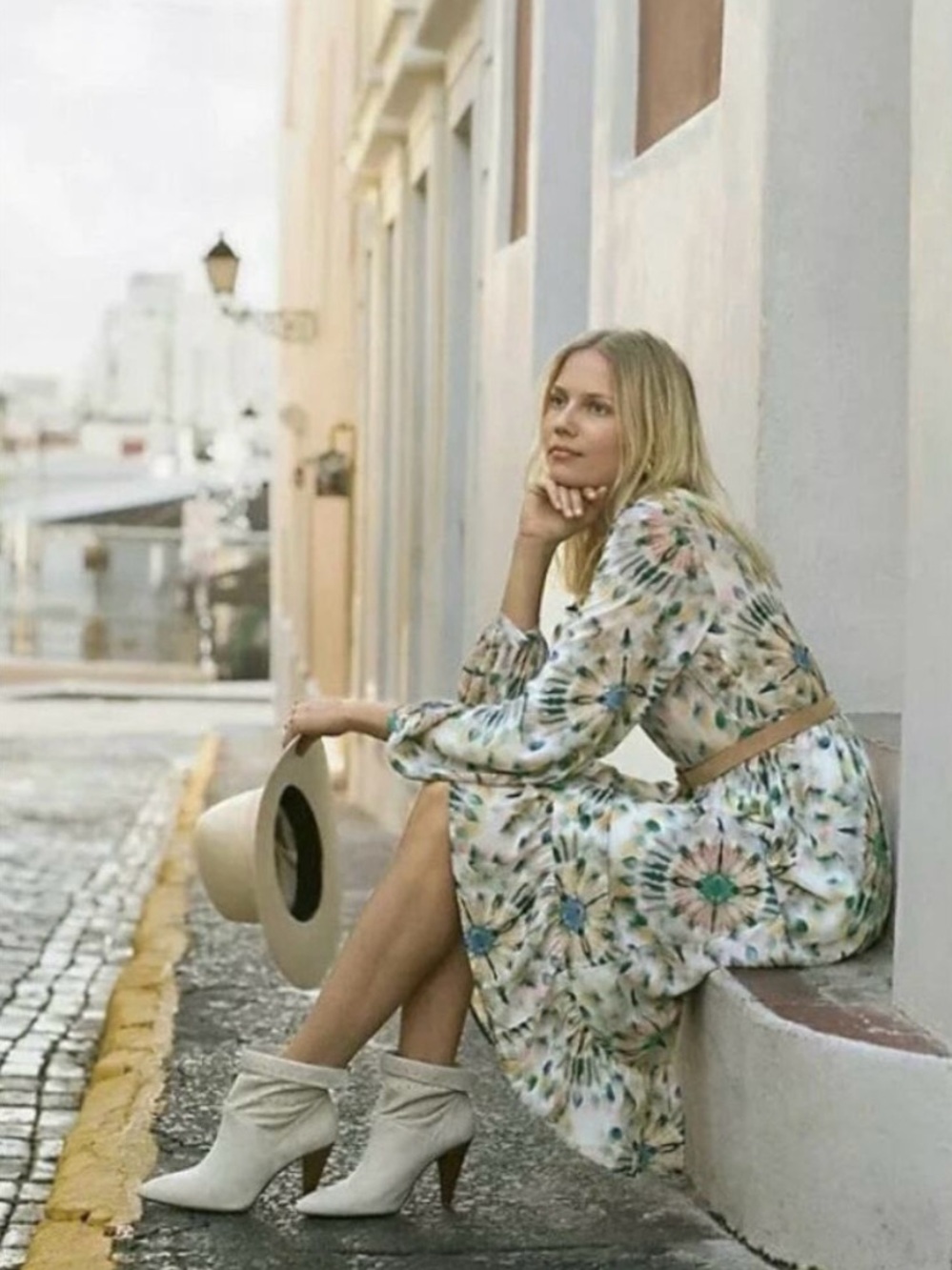 Kachel X Anthropologie Watercolor Midi Dress NWT